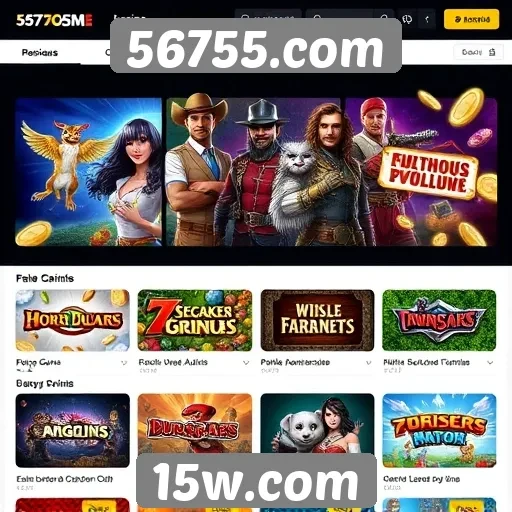 Variedade de jogos disponíveis no 56755.com